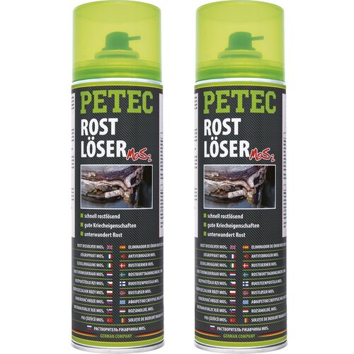 2x PETEC Rostlöser MoS2 Spray 500 ml 70050