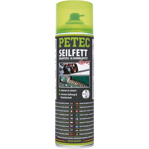 PETEC Seilfett Spray Drahtseil & Zahnrad Fett 500 ml 71650