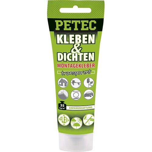 PETEC Kleben & Dichten Montagekleber Elastisch Transparent 80 ml 94170